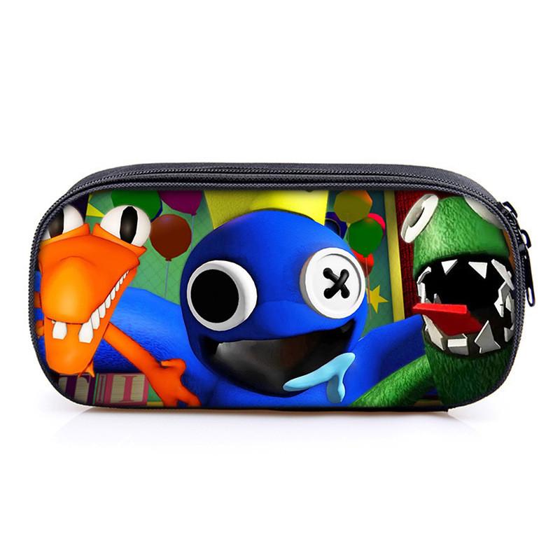 Rainbow Friends Pencil Case With Polyester Material For School Kids Gift Storage Organizer