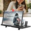 12"" 3D Phone Screen Magnifier HD Screen Amplifier PullOut Bracket for Movies Videos Games(12