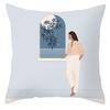 Nordic Abstract Printed Linen Pillowcase Popular Office Living Room Sofa Bedside Pillowcase