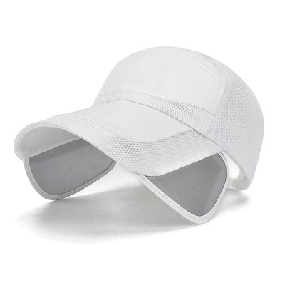Summer Baseball Cap Breathable Canvas Baseball Cap Unisex Retractable Brim Stylish Hat for Tennis