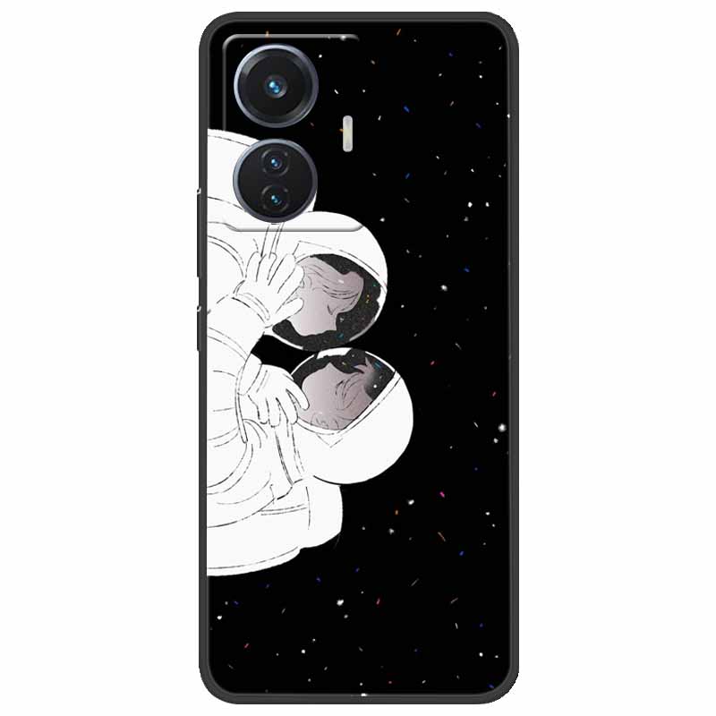 Christmas Case For Vivo T1 44W Soft Silicone Back Cover for Vivo T1 4G Snapdragon 680 Phone Case Cartoon V2153 VivoT1 4G Funda