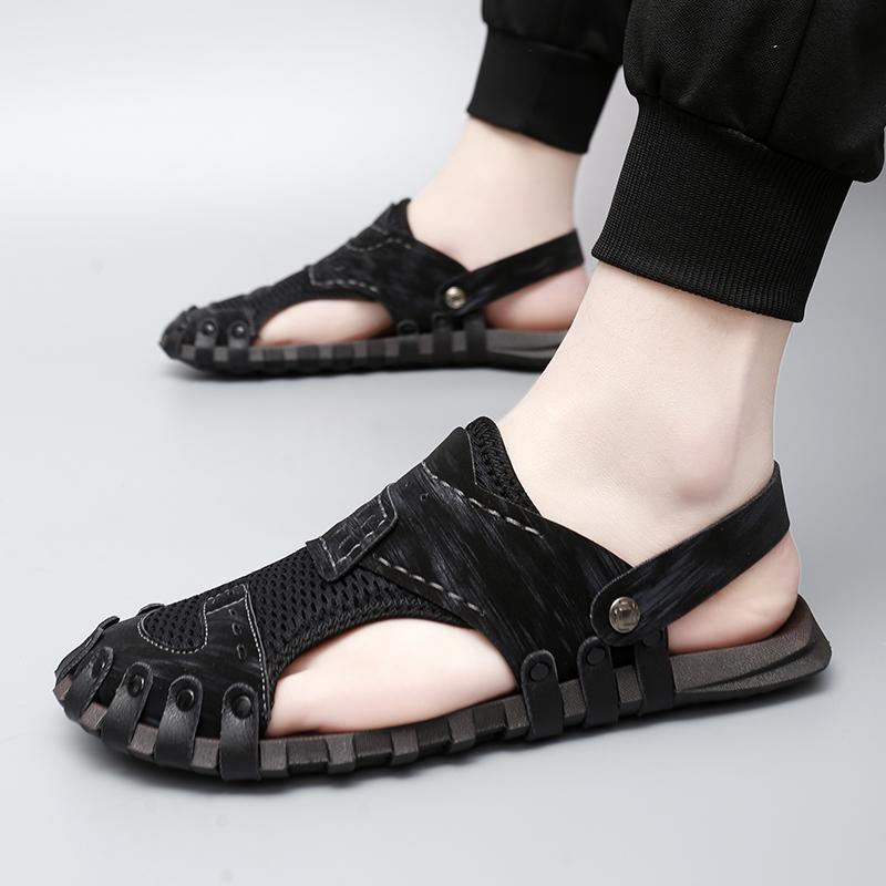 Moda Confortável respirável e moderno Verão Lazer Sapatos Masculinos slip on Alta Qualidade Macio Casuais Sandálias para Homens chinelos
