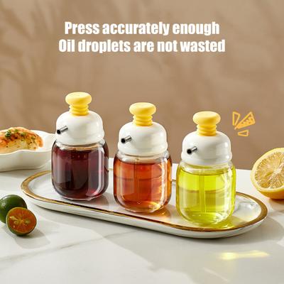 100 ml Glas-Gewürzflasche Press- und Kontroll-Essigflasche Behälter Öl Sojasauce Essig Spender