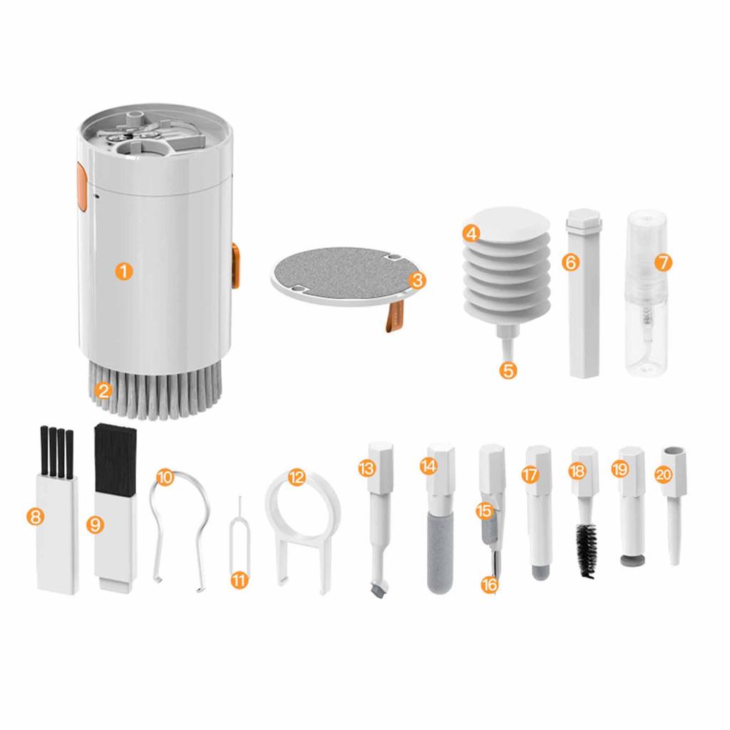 20 In 1 Laptop Keyboard Screen Cleaner Kit Multifunctional Cleaning Brush Pen Set for Earphones
