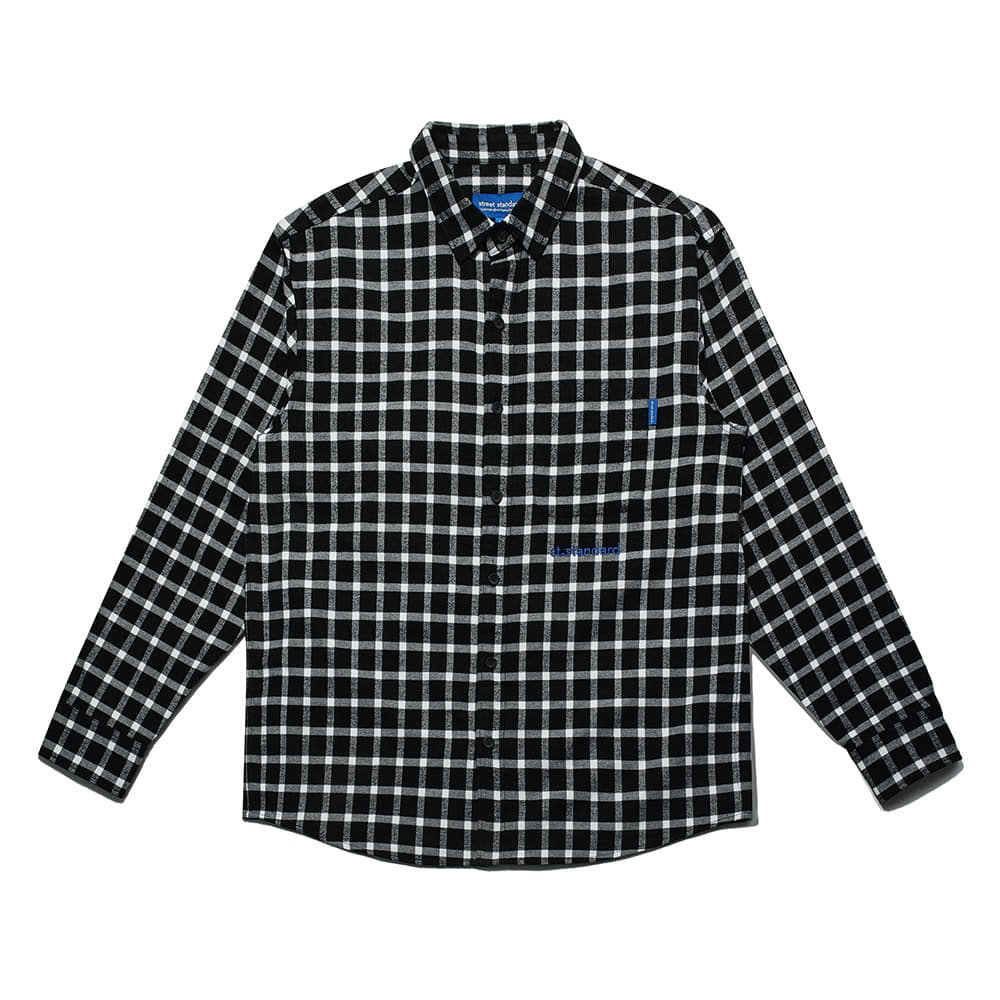 Street Standard St-Standard Check Shirts Black/White L