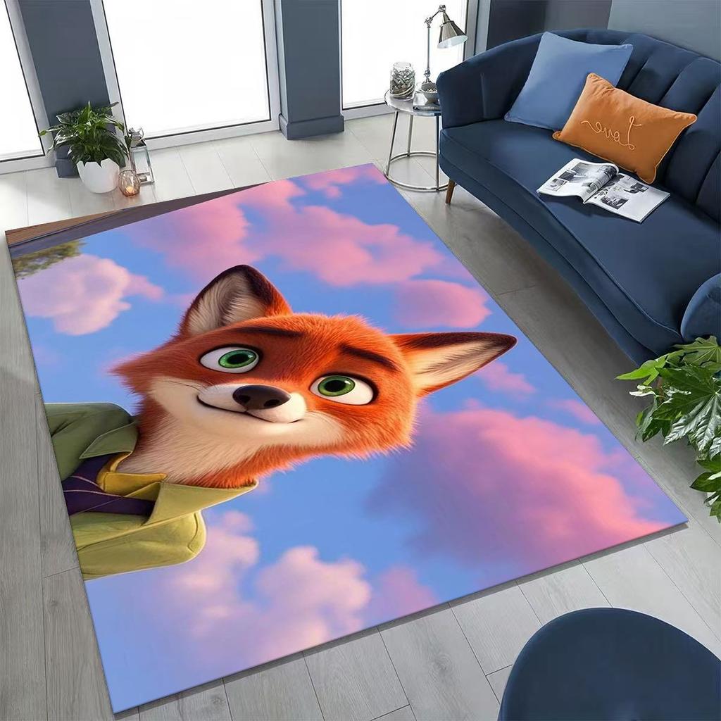 27 Style Zootopia Judy Nick Cartoon Rug for Bedroom Living Room Sofa Home Doormat Decor, Large Kids Non-slip Floor Mat Gift