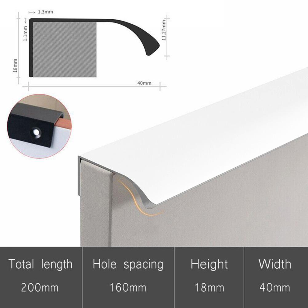 High Quality Hot Sale Cabinet Handle Pull Kobs Home Improvement Door Drawer Finger Edge Pull For Kitchen Cupboard