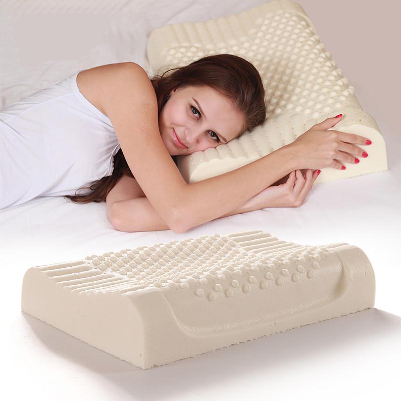 100% Pure Natural Latex Pillow Remedial Neck Protect Vertebrae Health Care Orthopedic Pillow Slow Rebound 60x40 50x30cm 44x27cm