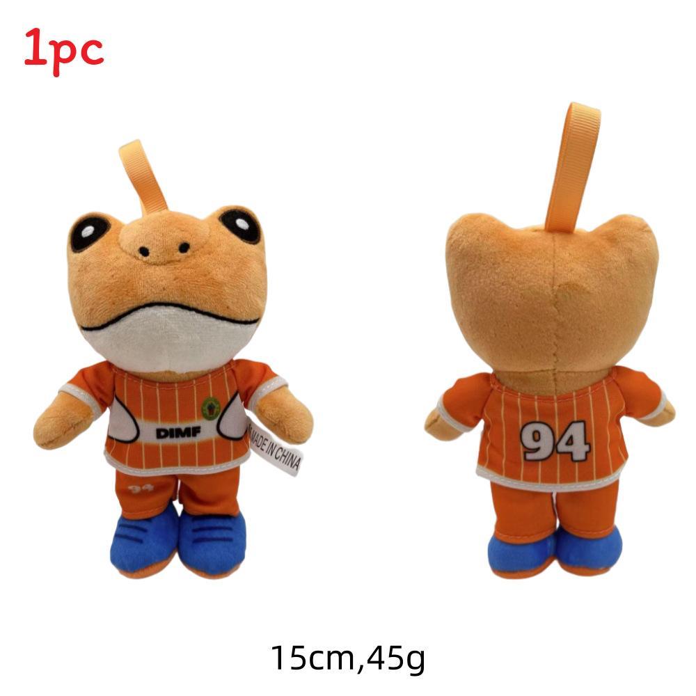 

Sapo Concho Badbunny Frog Plush Toy With Clothes Soft Stuffed Animal For Kids And Collectors помаранчевий