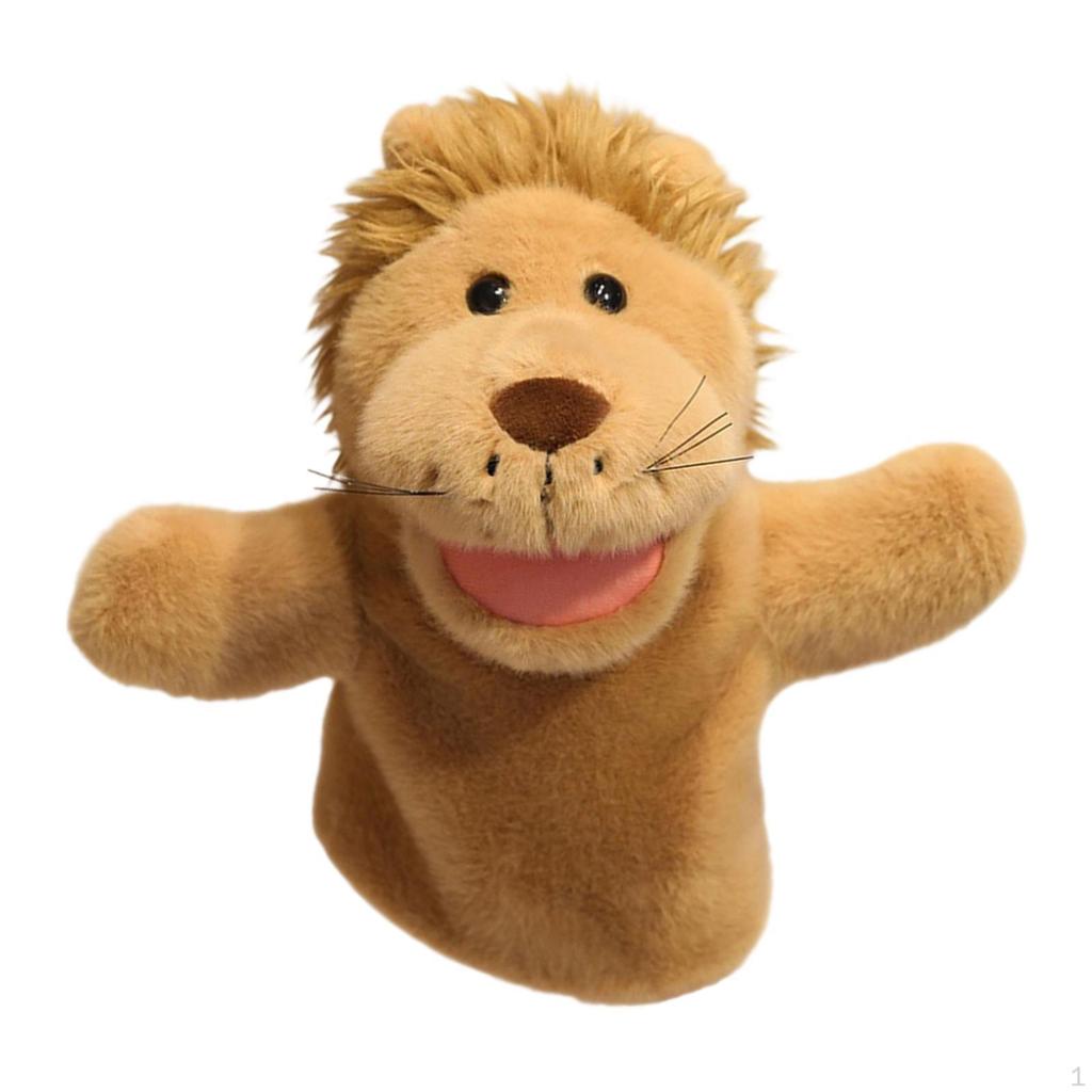 Animal Hand Puppet Interactive Realistic Jokes Role Play Head Gloves Stuffed Toy for