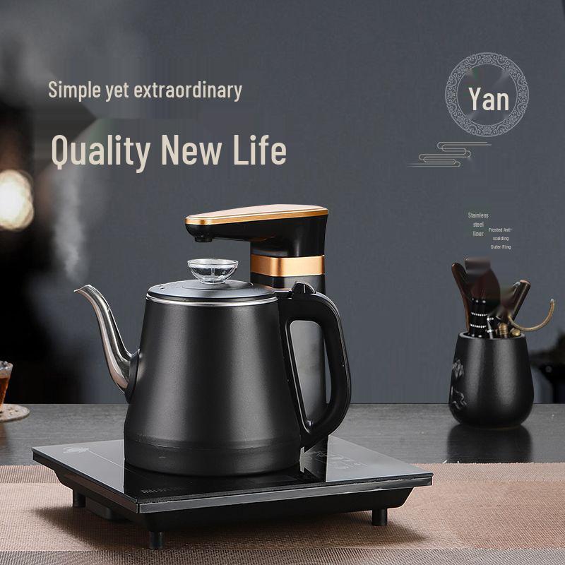 Upper Kettle Electric Tea Brewing Set with Integrated Water Pump