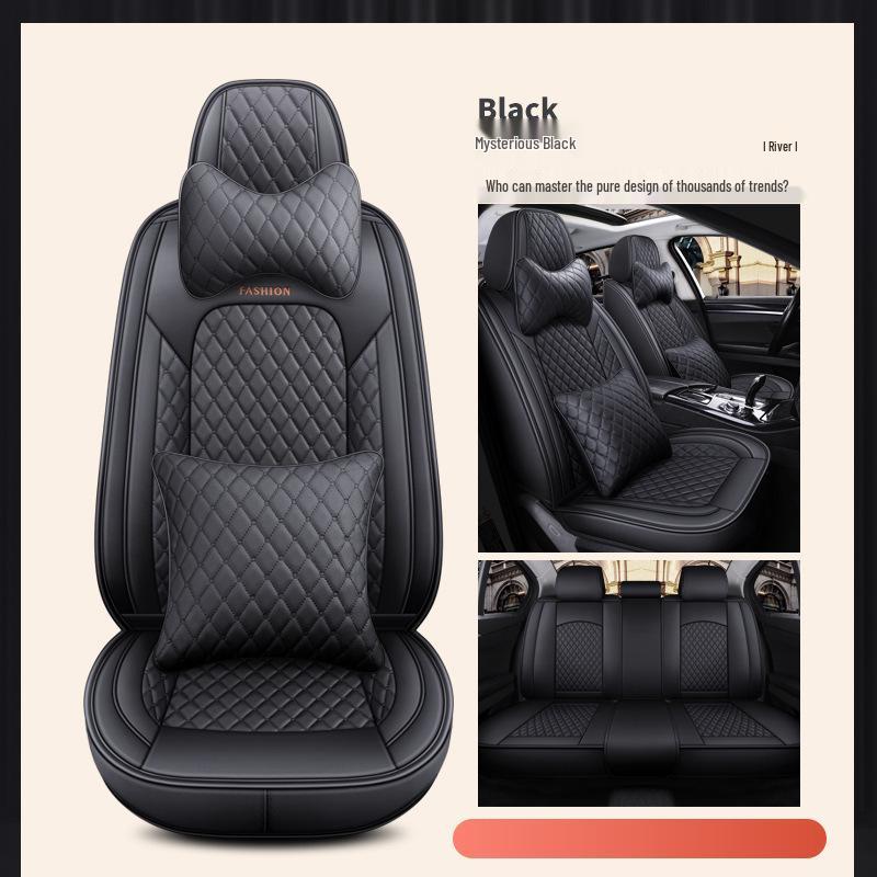 Jetour X70 Plus Cool Edition Bluebird Universal Car Seat Cushion - Full Leather, Diamond Pattern, Four Seasons.