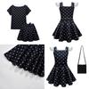 The Addams Family Wednesday Cosplay Costume Black Dress For Halloween Party