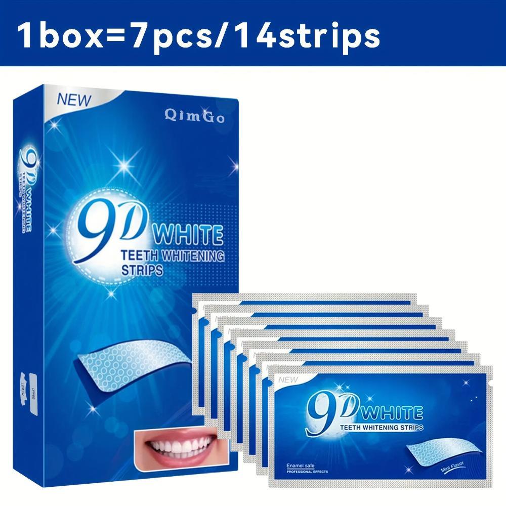 Professional 9D Teeth Whitening Strips Advanced Stain Removal Yellow Teeth Treatment Safe Enamel Protection Fast Visible Results