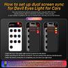2PCS Devil Eyes Light LED Matrix Pixel Panel Dynamic Scrolling Text LED Screen Remote APP Control Waterproof for Car Windshield