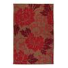 Flat Woven Rug Red Floral Patterns 120x170
