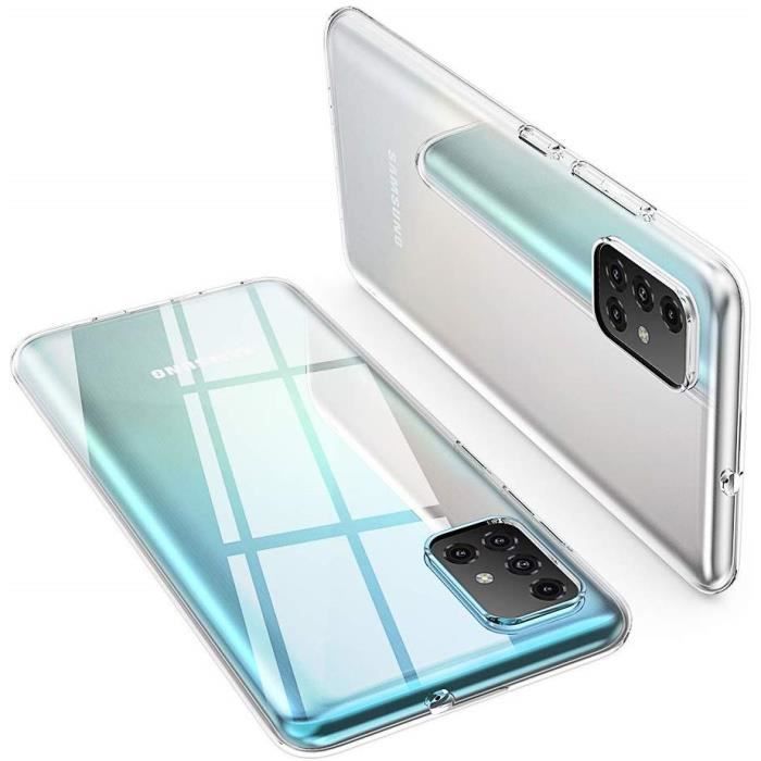 Case and Tempered Glass - Phonillico - Samsung Galaxy A71 - Soft Silicone - Black - Screen Protector