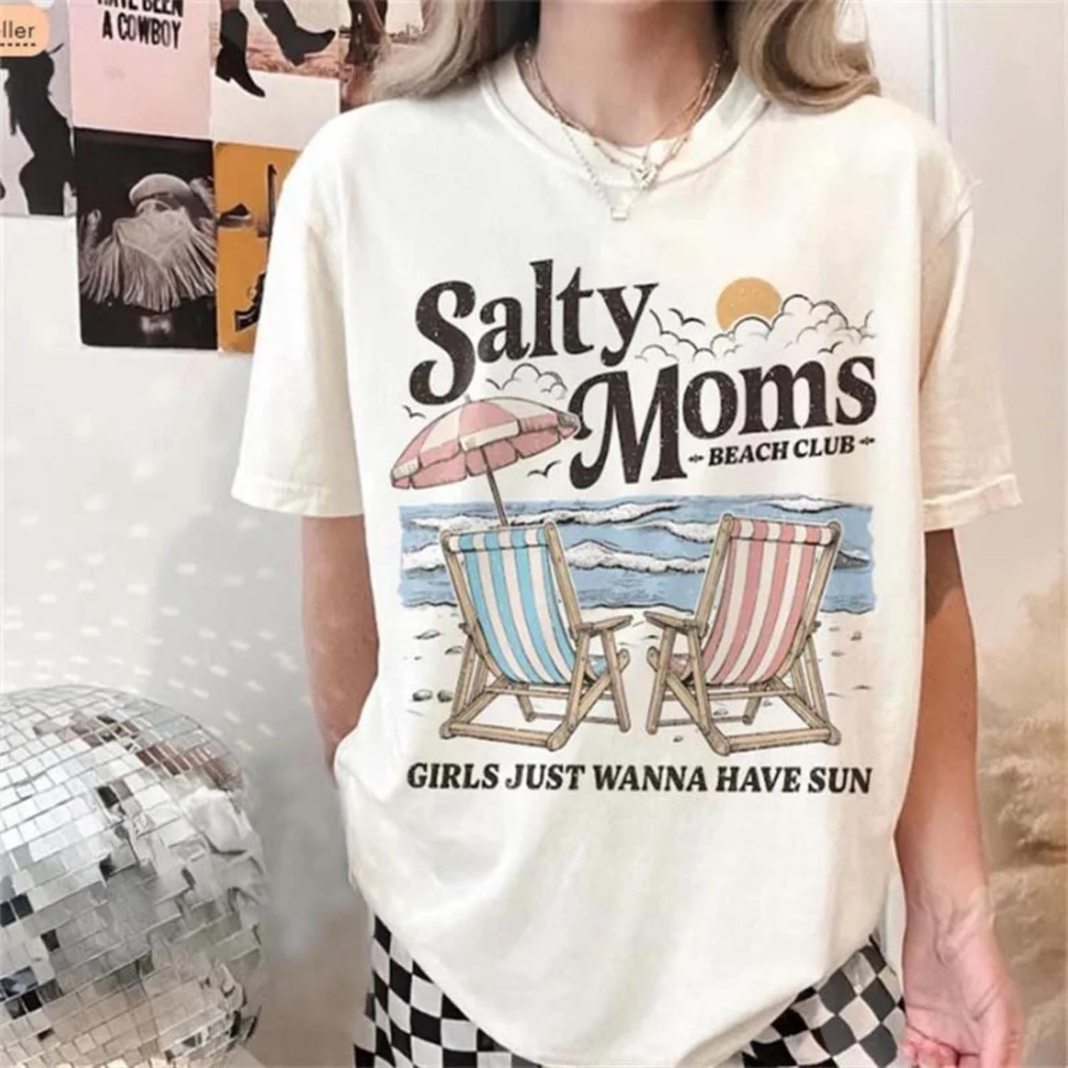 

Beach Vacation Pattern Women s Short Sleeved Round Neck Basic Versatile Regular Summer Casual Harajuku 90s Top Cartoon T-Shirt XXXXXL білий