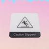 Acrylic Creative Signage Caution Slippery Sign Wall Label Sticker Warning Badge for Bathrooms Kitchens Swimming Pools Shopping Mall Cleaning Areas