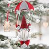 Christmas Decorations Gnomes Santa, 1pc Christmas Faceless Parachute Elderly Parachute Christmas Window Hanging Decorative Gifts