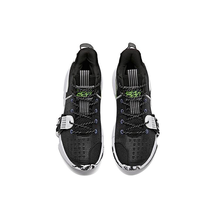 Anta Craze 2 Game Ready Cushioning, Wear Resistant Low Top Basketball Shoes Men's Black White 112121610-2