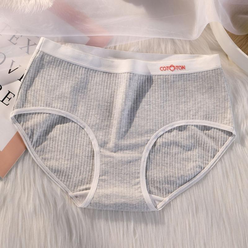 

Плюс Размер Женское Хлопковое Антибактериальное Промежностное Спортивное Фитнес Бесшовное Нижнее Белье 3XL серый