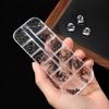 6/12 Grids Nail Art Rivets Kit Metal Nail Art Studs New Piercing Rivets Nail Charms  Gothic