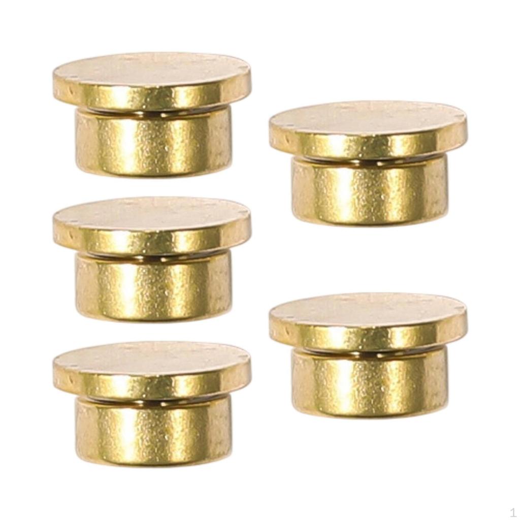 5 Pieces Mini Rotating Bearings Miniature Alloy Gold Turntables Rotary for Crafts Art
