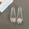 Versatile casual retro breathable single shoes women's summer fashion cartoon hollow comfortable cool crystal shoes decorative single shoes