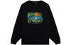 Li Ning Sports Life Collection Letter Print Thermal Fleece Lined Casual Crew Neck Pullover Sweatshirt Unisex Black AWDSG95-2