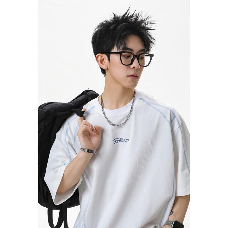 MEDE Men's Contrast Stitching Round Neck T-Shirt