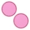 2Pcs Car Non-slip Water Cup Pad Diamond Rhinestone Decor For Car Bottle Holder Coaster Auto Interior Decoration Accessorie Tools