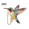 Jackets Decorative Badge Rhinestone Hummingbird Brooch Pin, Oil Dripping Bird Lapel Sweater Women Pin Cardigan Coat Suits Accessories, Jewelry