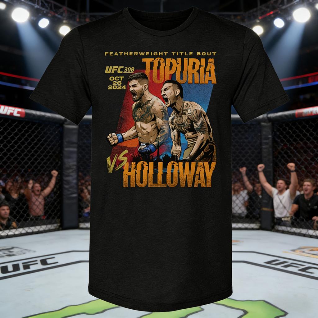 2026 Letnie UFC Max Holloway 302 Graphic T-shirt Sportowy Bawełniany Krótki Rękaw Luźna Koszulka Rekreacyjna Fitness Unisex