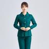 Women's Short Sleeve & Long Sleeve Dark Green Nurse Uniform Set