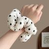 Fabric Sponge Polka Dot Ball Head Large Intestine Hair Band High Sense Temperament Hair Rope Fashion New Versatile Hair Accessories
