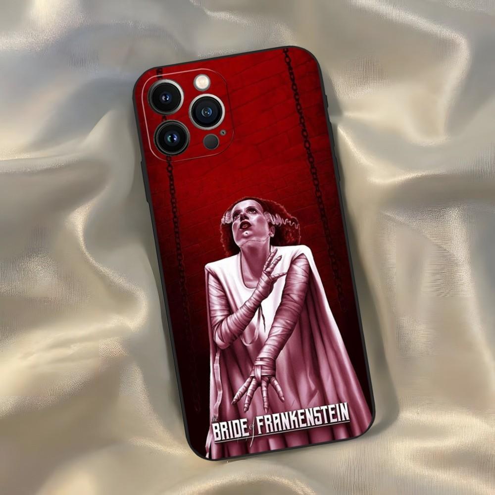 Bride Of Frankenstein Phone Case for Iphone 15 14 13 12 11 Pro Max Xr X Xs Mini 8 Plus SE 2022 Black Soft Silicone Cover