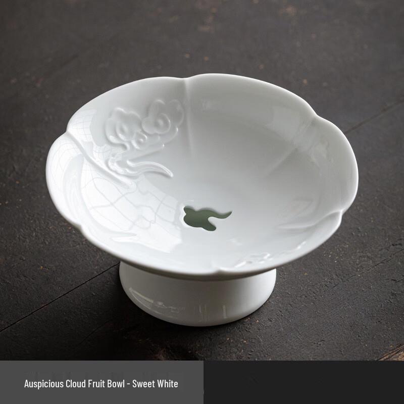 Zen Ceramic Pedestal Fruit & Snack Plate
