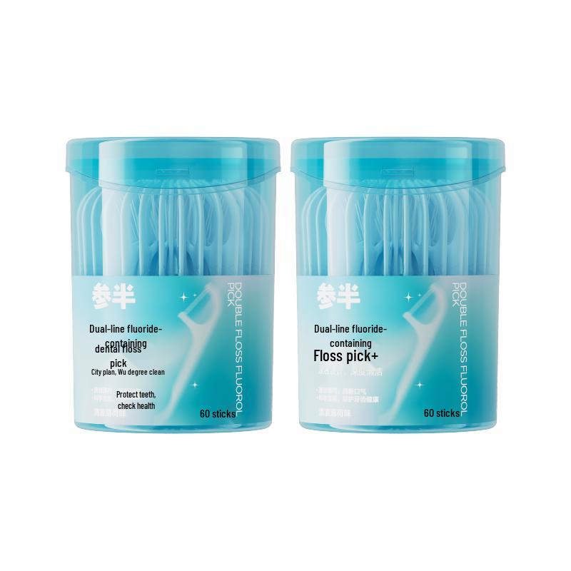 Semban Double Line Fluoride Dental Floss Picks