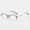 Intelligent Gentle Lady TR Glasses Frame - Ultra-Light, Natural Look with Hollow Temple Design and Prescription Lenses
