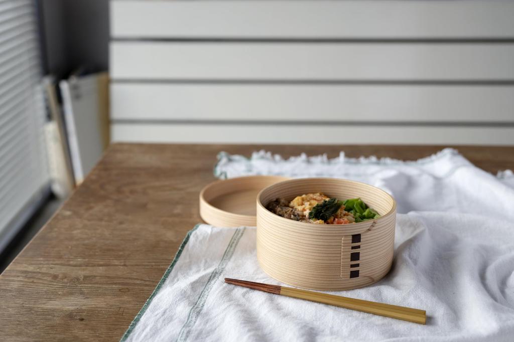 Maru Bento 550ml Magewappa Bento Bento Made In Odate Kogei Natural for Wood Bento Box 2250 (medium) Box, Box, Japan, Co., Ltd., In-house Production,
