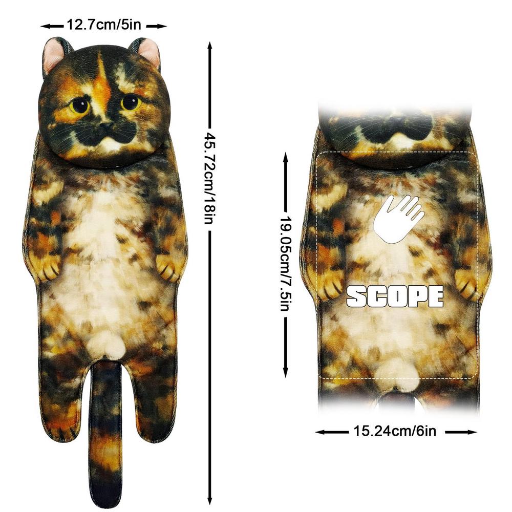Cute Cat Hand Towels Quick Dry Soft Absorbent Microfiber Hanging Washcloths Face Towels For Bathroom Kitchen Accessories