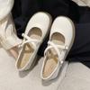 Xiaoxiangfeng Mary Jane Small Leather Shoes Women's Models 2025 Spring and Summer New Thick-soled Thank You Shallow Mouth Comfortable Cross-strap Sing