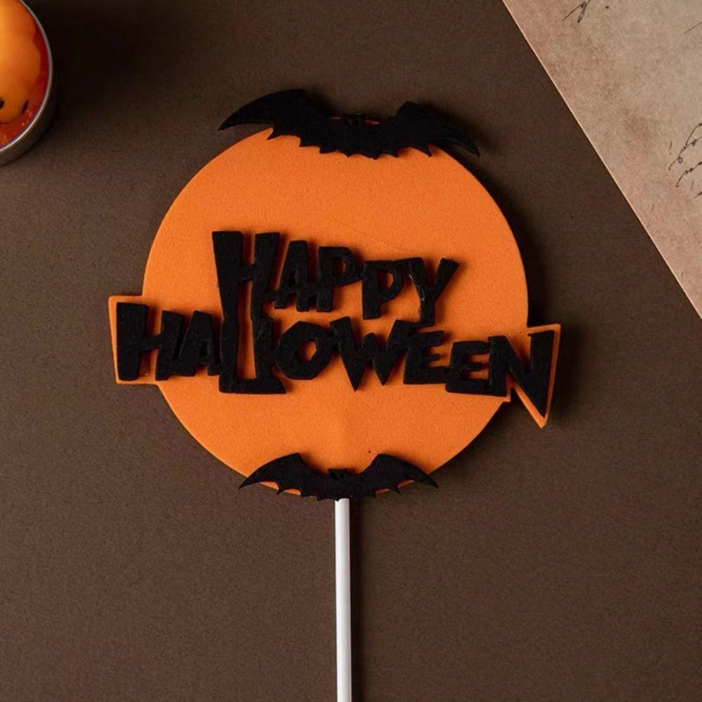 Pumpkin Ghost Bat Cake Topper Funny Cake Insert Festival Plugin Halloween