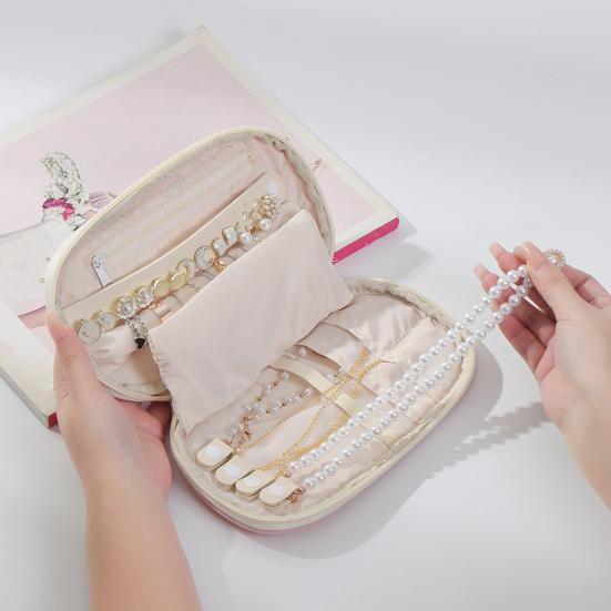 Schmucktasche Chinesisches Design Kompakter Reise-Schmuckorganisator Weiches Material Kleine Große Größen Ring Ohrringe Halsketten Schmuckbeutel