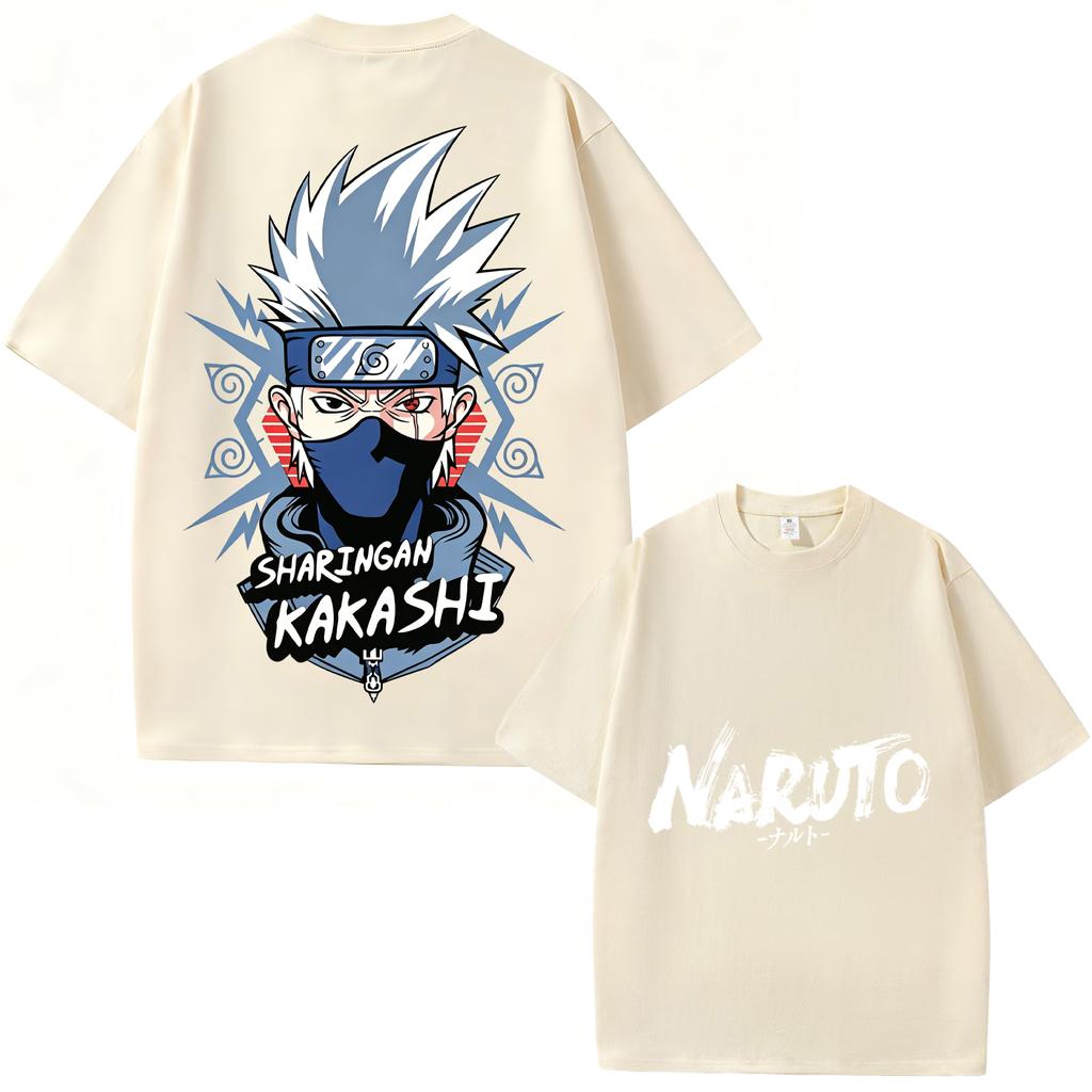 2026 New Summer Arrival Naruto Shippuden Kakashi Hatake Printed Pure Cotton Tshirt Unisex Casual Loosefit And Stylish