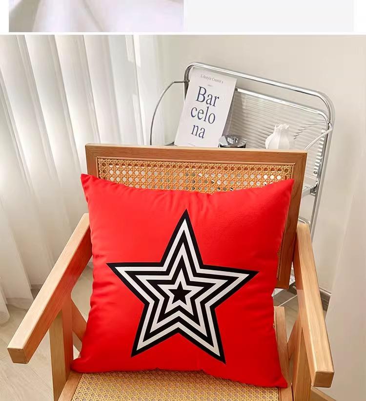 Geometric Star Pattern Pillowcase Dormitory Decoration Office Living Room Sofa Home Pillowcase