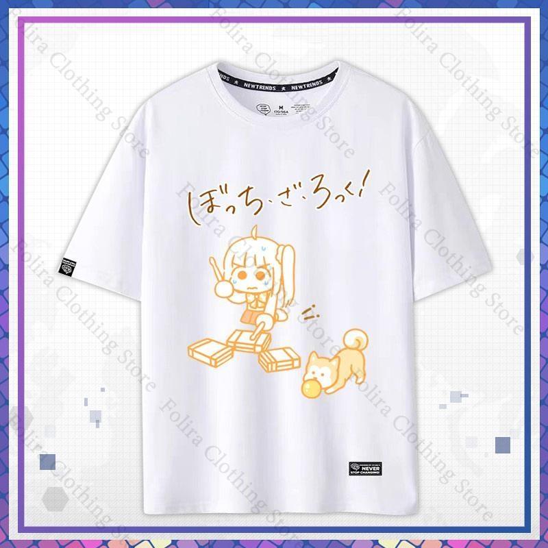 

Anime BOCCHI THE ROCK Kawaii Print Tshirt Unisex Tops Summer Short Sleeve Tee Unisex Womens Clothing Casual Tshirts Gift S