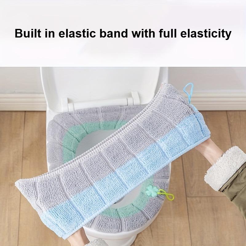 1pc WinterWarmth Toilet Seat Covers - Soft Thick Warm Cushion with Removable & Easy-Clean Design, Portable for Home, Dorms