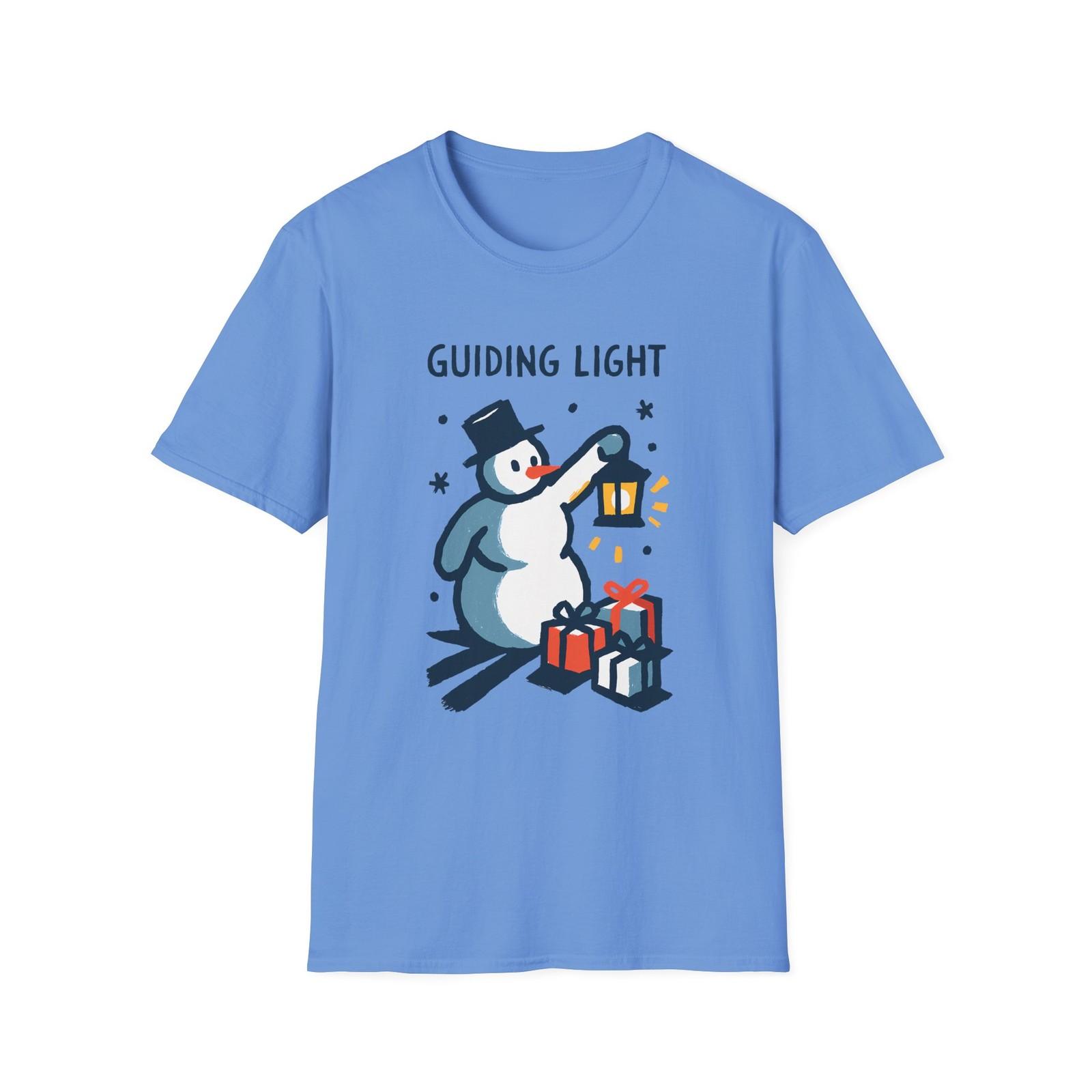 Unisex Softstyle T-Shirt Mens Womens Tees Top Snowman Lantern Christmas Presents Snow Winter Holiday 2XL